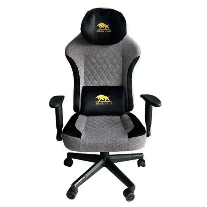 Black Bull Gaming Chair With Molded Headrest Up & Down - Fabric Black Bull Gaming Chair With Molded Headrest Up & Down - Fabric